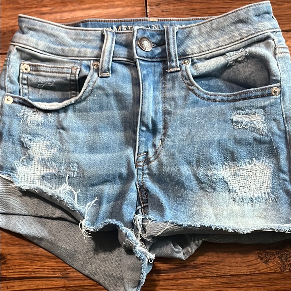Distressed Denim Shorts